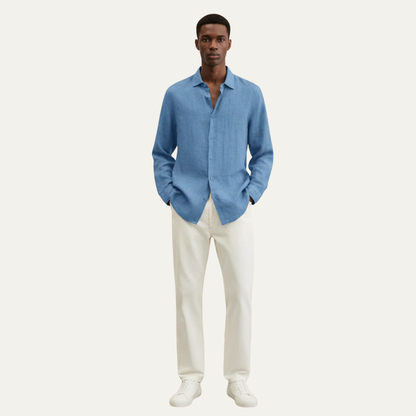 Men’s Relaxed Linen Button Up Outfit