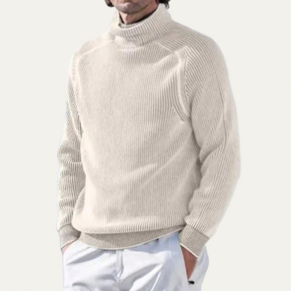 Men’s Heavy Rib Knit Turtleneck Sweater