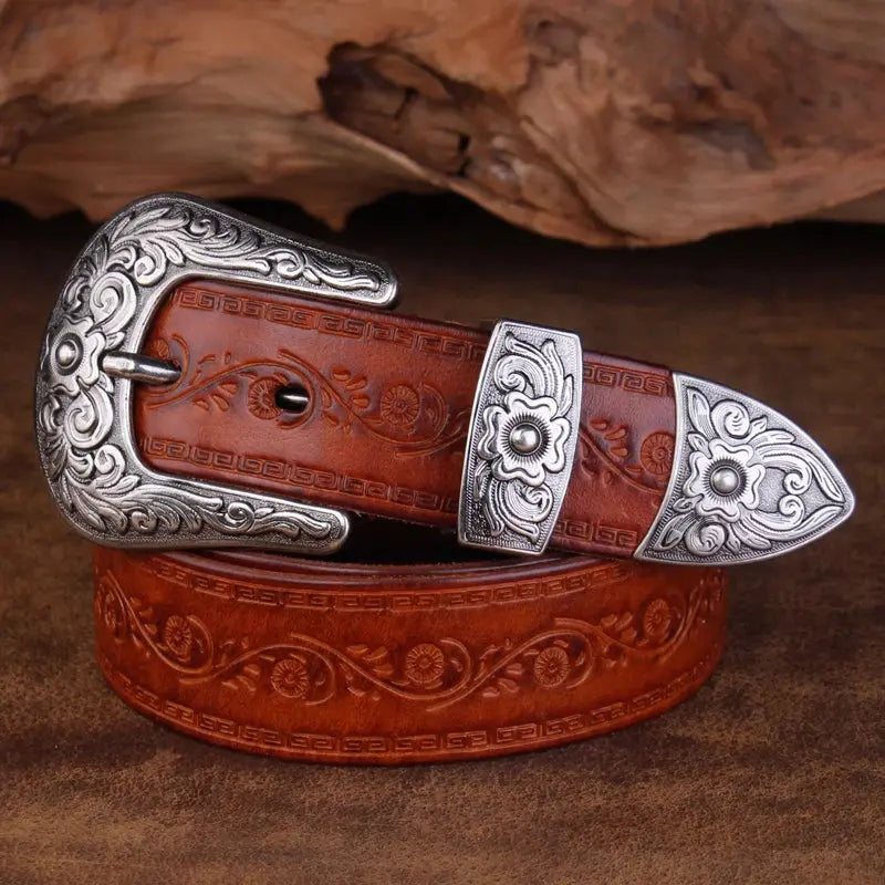 El Dorado | Saddle Leather Belt – Handcrafted Strength & Vintage Western Style