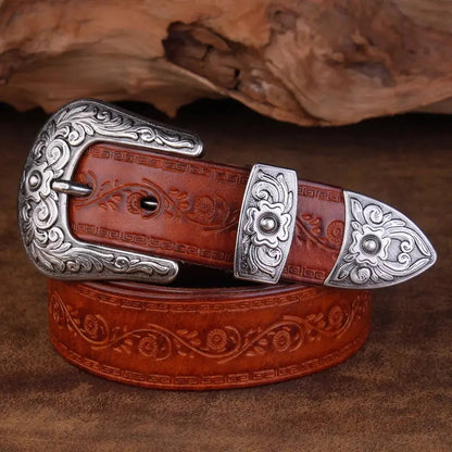 El Dorado | Saddle Leather Belt – Handcrafted Strength & Vintage Western Style