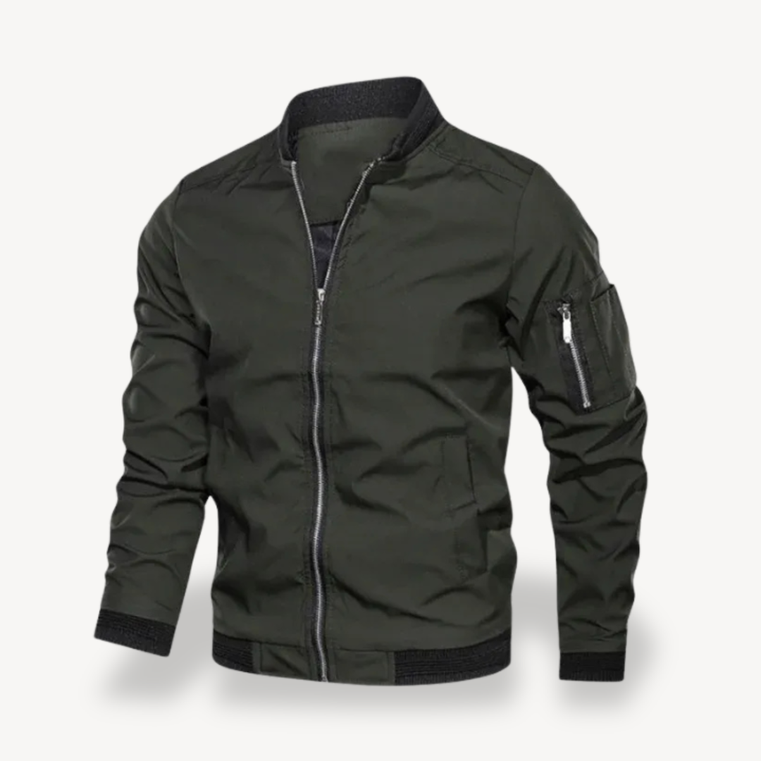 Men's Lightweight Polyester Bomber Jacket