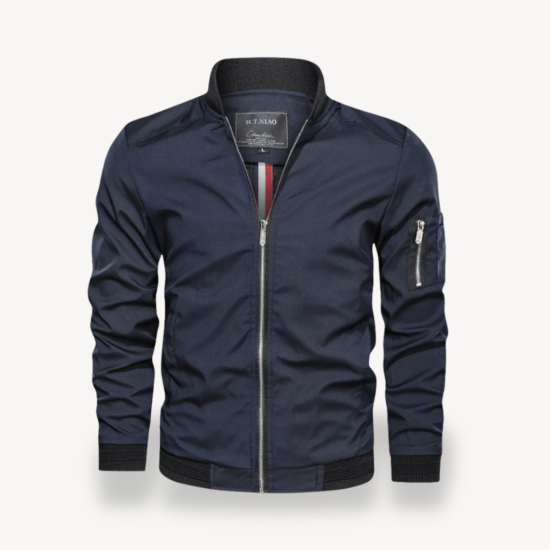 Men's Lightweight Bomber Jacket Zip Pocket