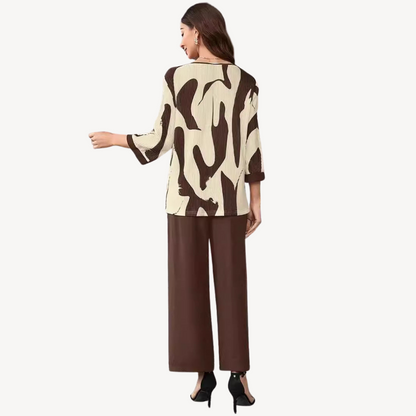 Women's Printed Two-Piece Palazzo Set
