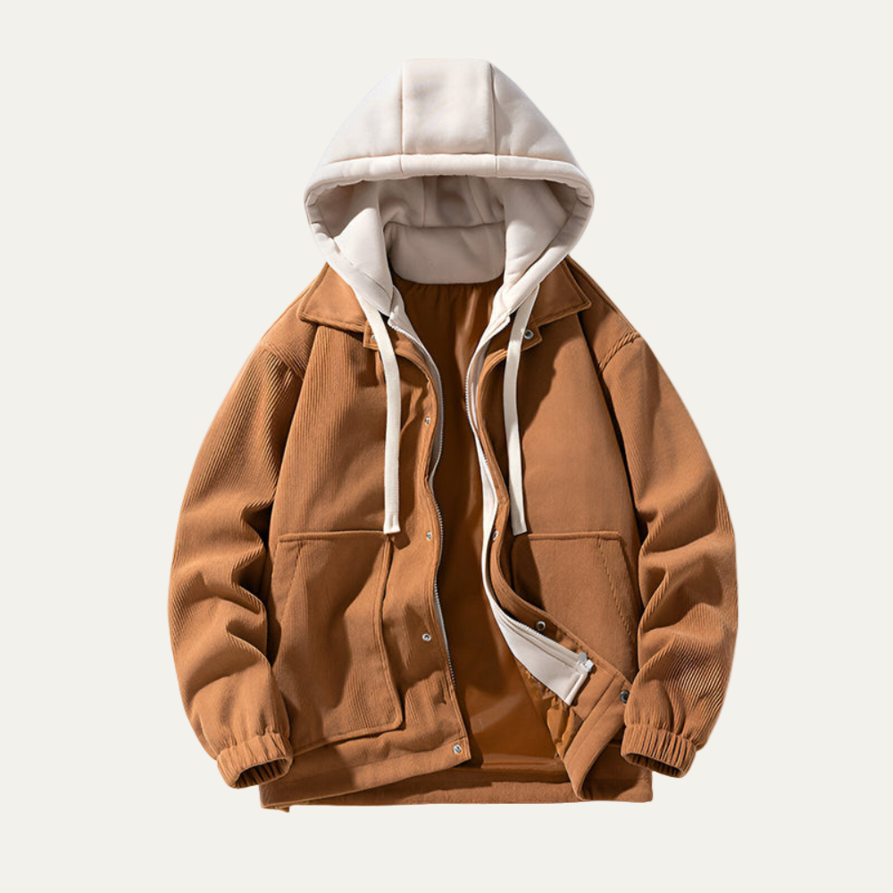 Men’s Corduroy Hooded Trucker Jacket