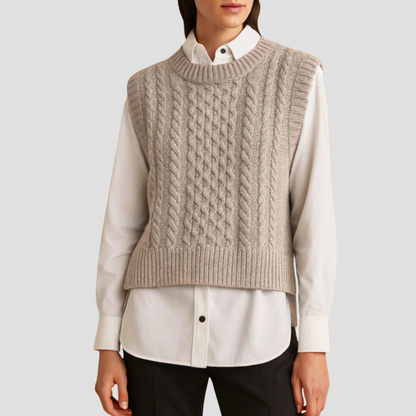 Cozy Cable Knit Sweater Vest