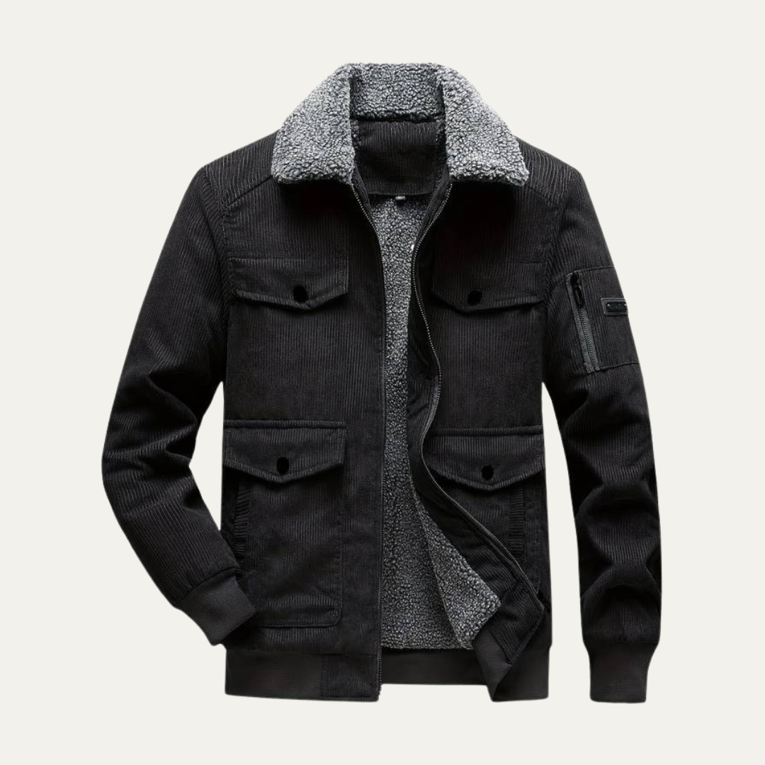 Men’s Heavy Duty Multi Pocket Fur Lined Military Parka
