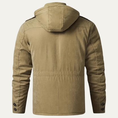 Men’s Corduroy Utility Jacket with Sherpa Collar