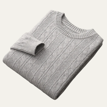 Men’s Classic Cable-Knit Crewneck Sweater