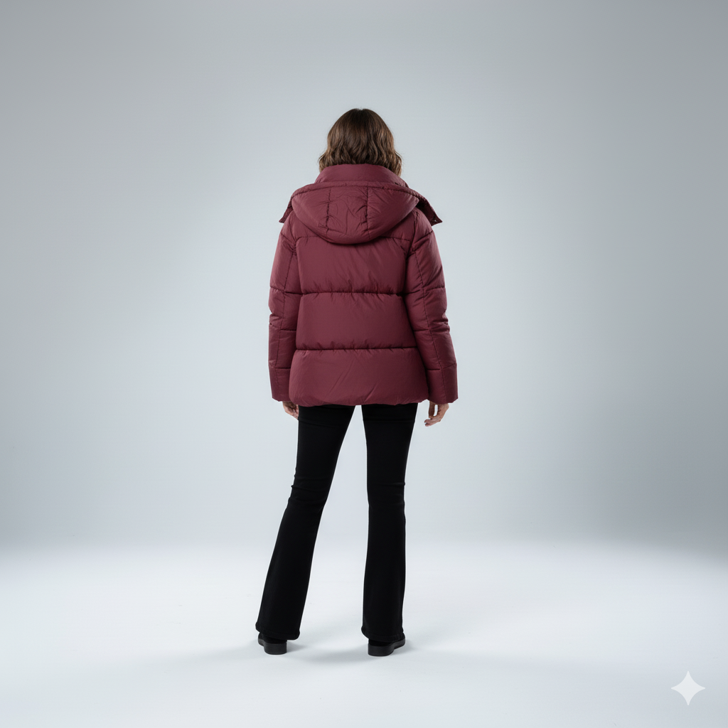 Jasmine | Padded Jacket - Oversized Quilted Hooded Winter Coat for Women