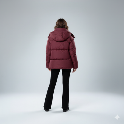 Jasmine | Padded Jacket - Oversized Quilted Hooded Winter Coat for Women