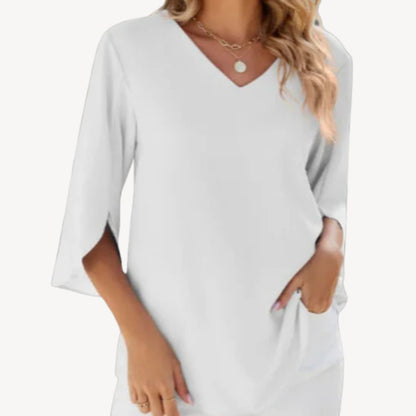 V-Neck Dolman Sleeve Blouse Women