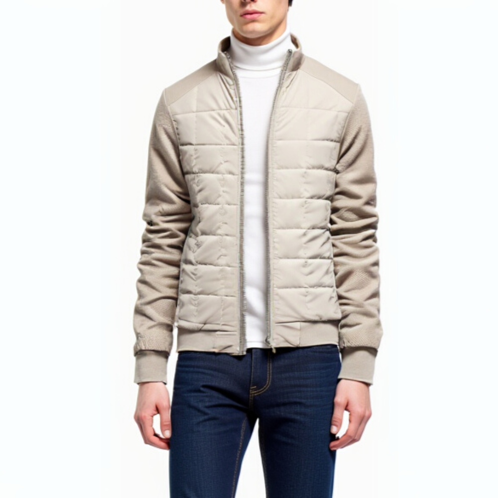 Men’s Quilted Hybrid Full Zip Puffer Jacket