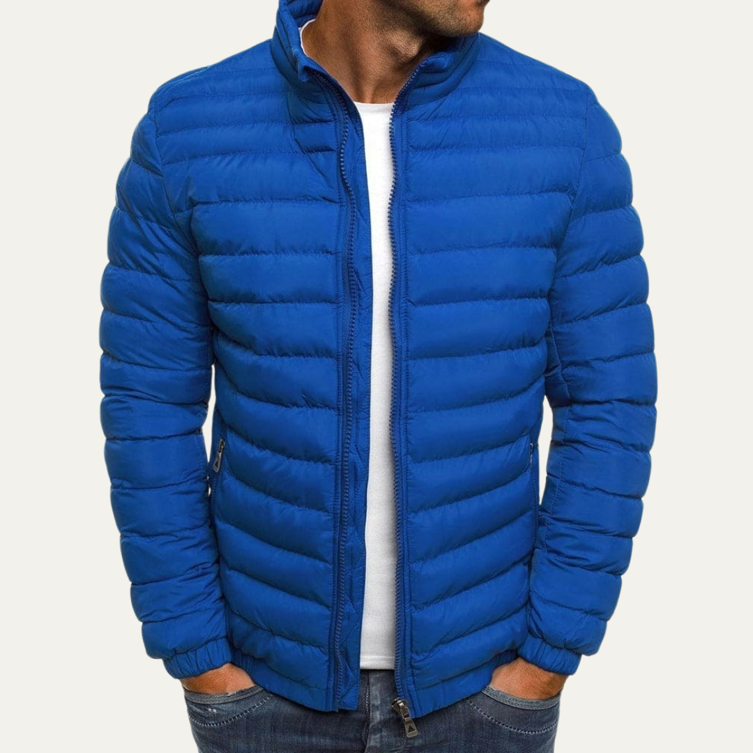 Men’s Lightweight Solid Color Quilted Puffer Jacket