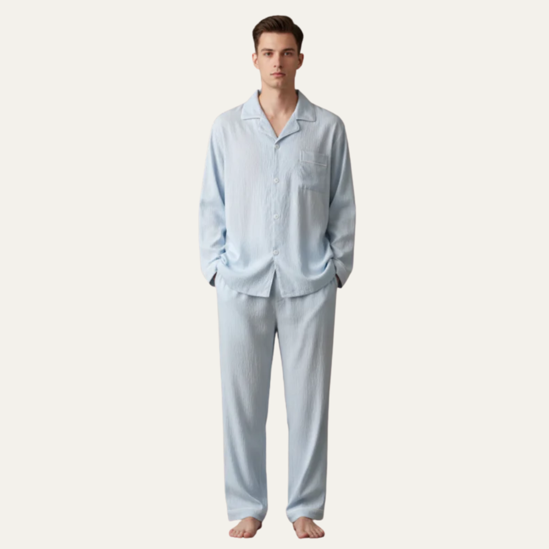 Men’s Classic Notched Collar Pajama Set