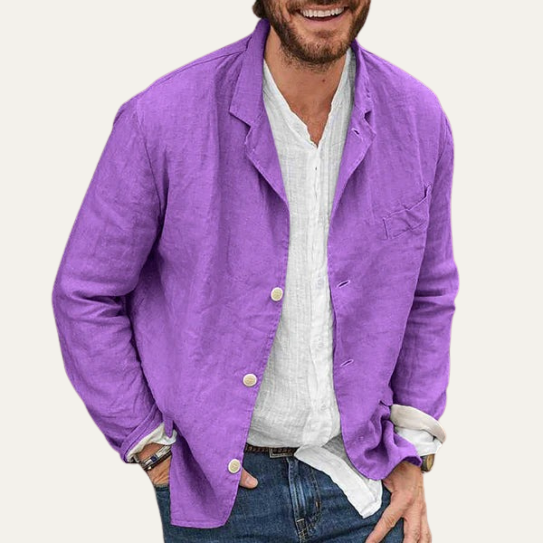 Men’s Lightweight Relaxed Fit Linen Blazer