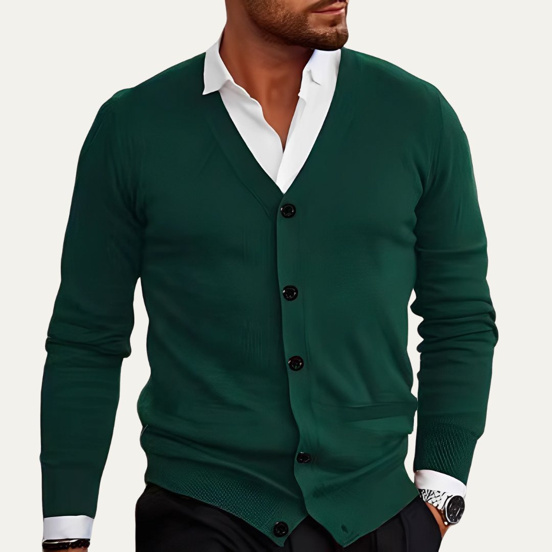Men’s Classic Fine Knit Button Cardigan