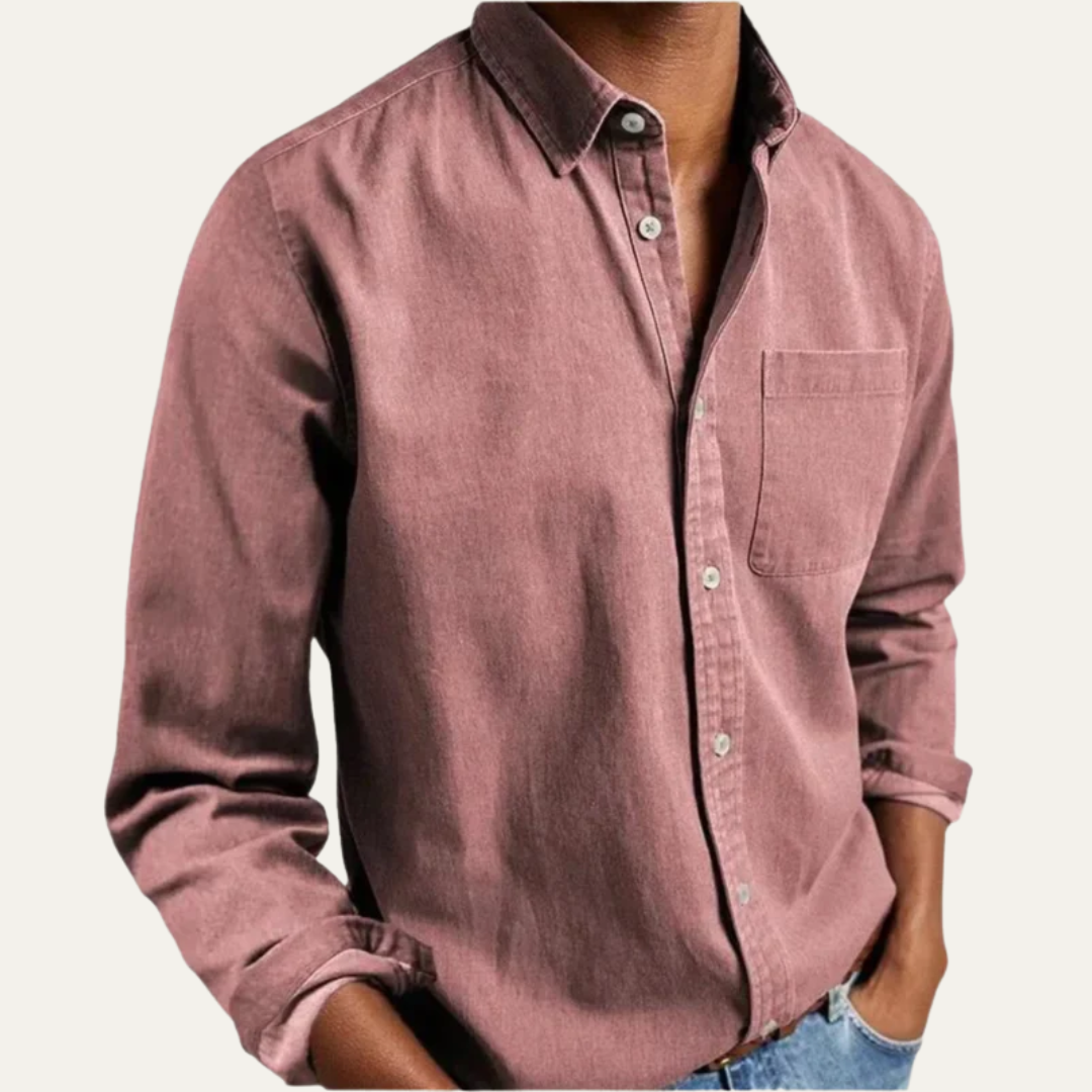 Men’s Classic Cotton Long Sleeve Dress Shirt