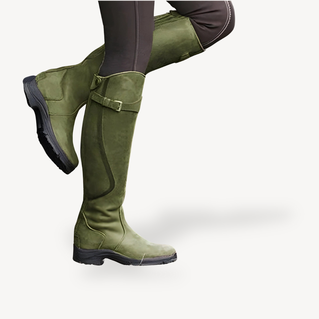 PU Leather Orthopedic Riding Boots Women