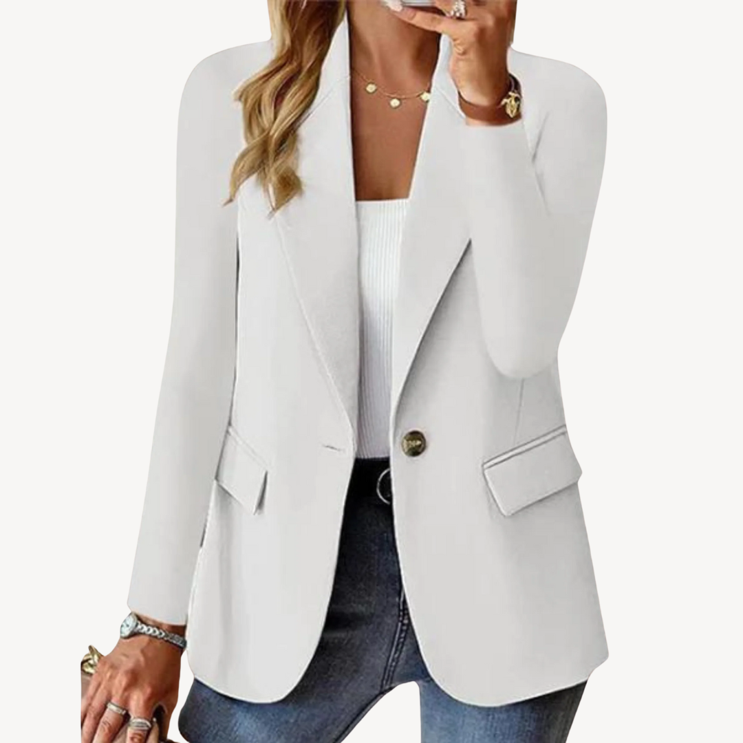 Single Button Blazer Jacket Women