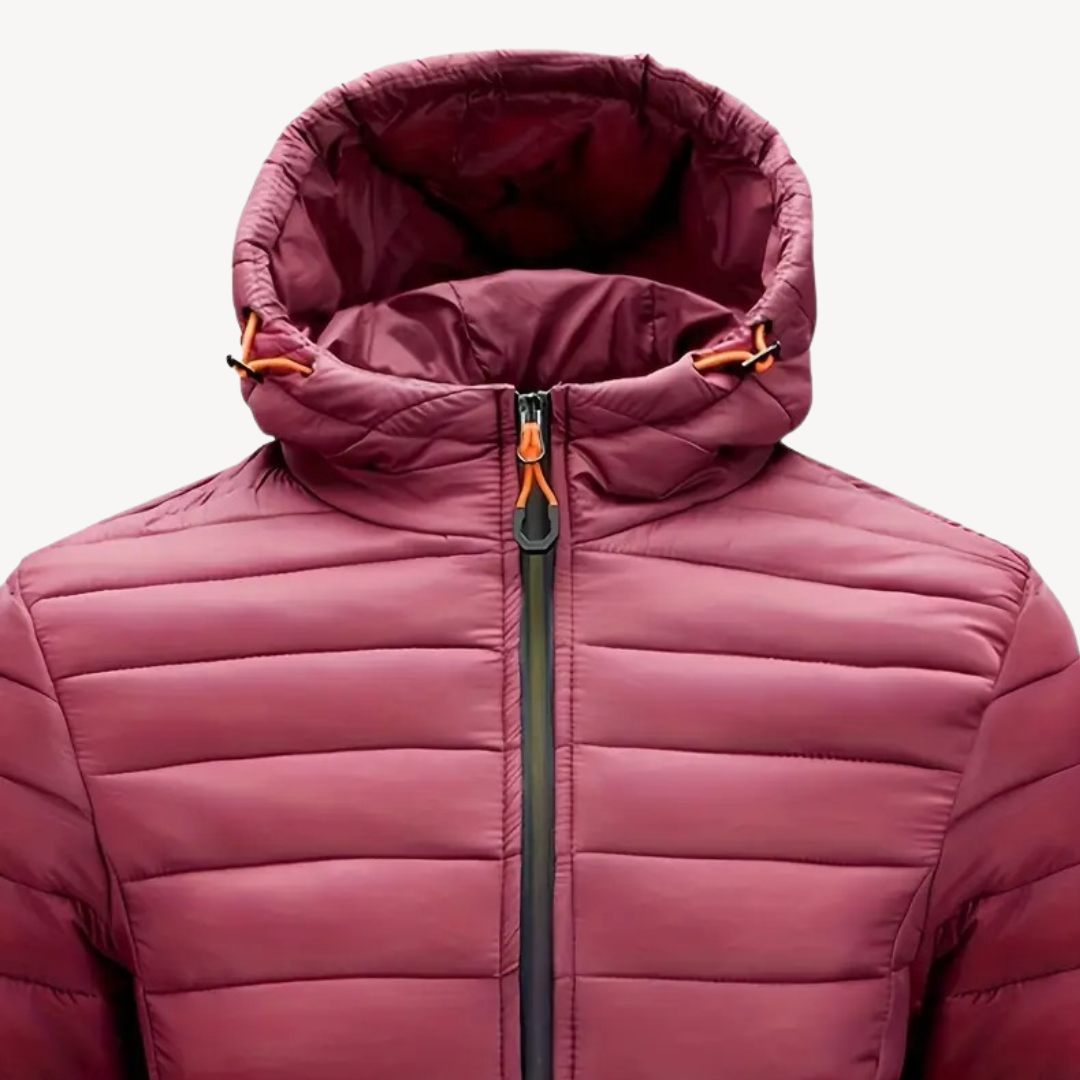 Polyester Hooded Puffer Jacket Men