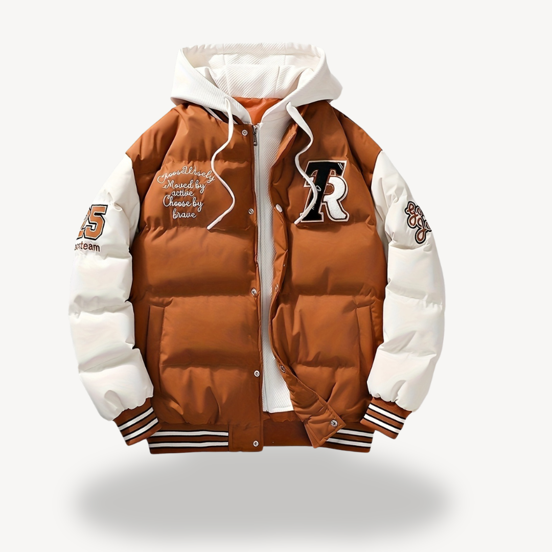 Polyester Hooded Winter Parka for Men