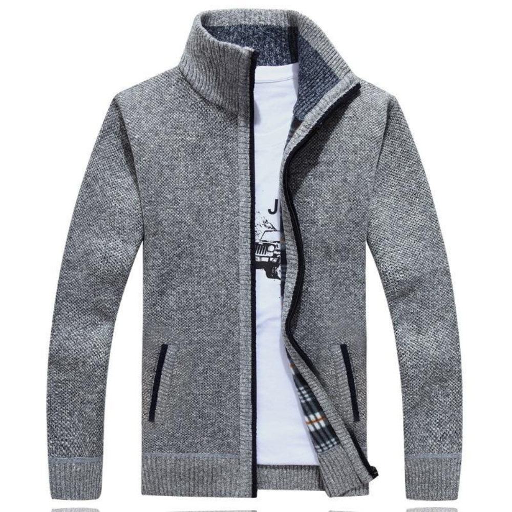Men’s High Collar Zip Jacket