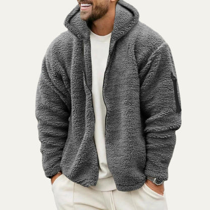 Men’s Thick Plush Winter Zip Hoodie