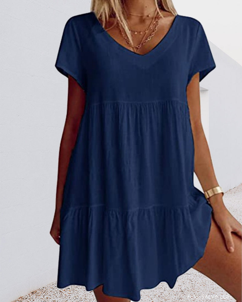Lightweight Short Sleeve Women's Summer Dress