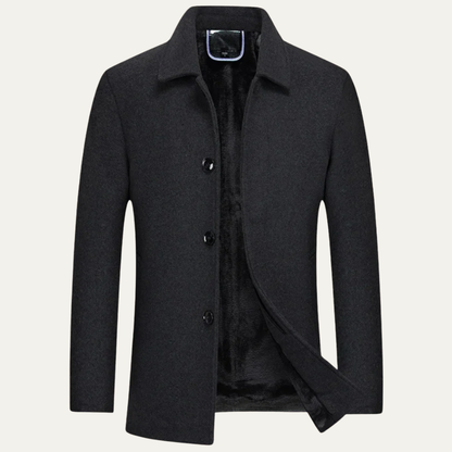 Men’s Sherpa-Lined Button Coat