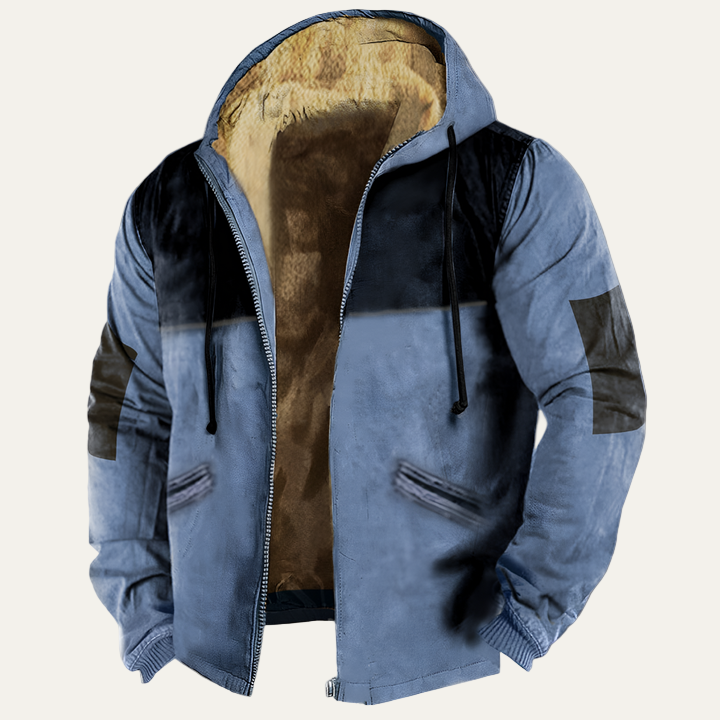 Men’s Rugged Sherpa Lined Hooded Parka Jacket