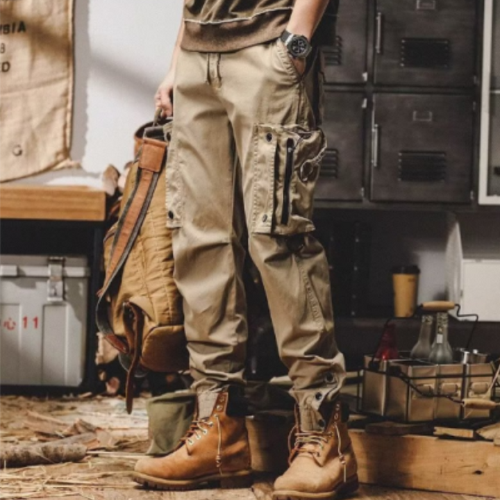 Men's Ghost Brand Cargo Pants with Multiple Pockets