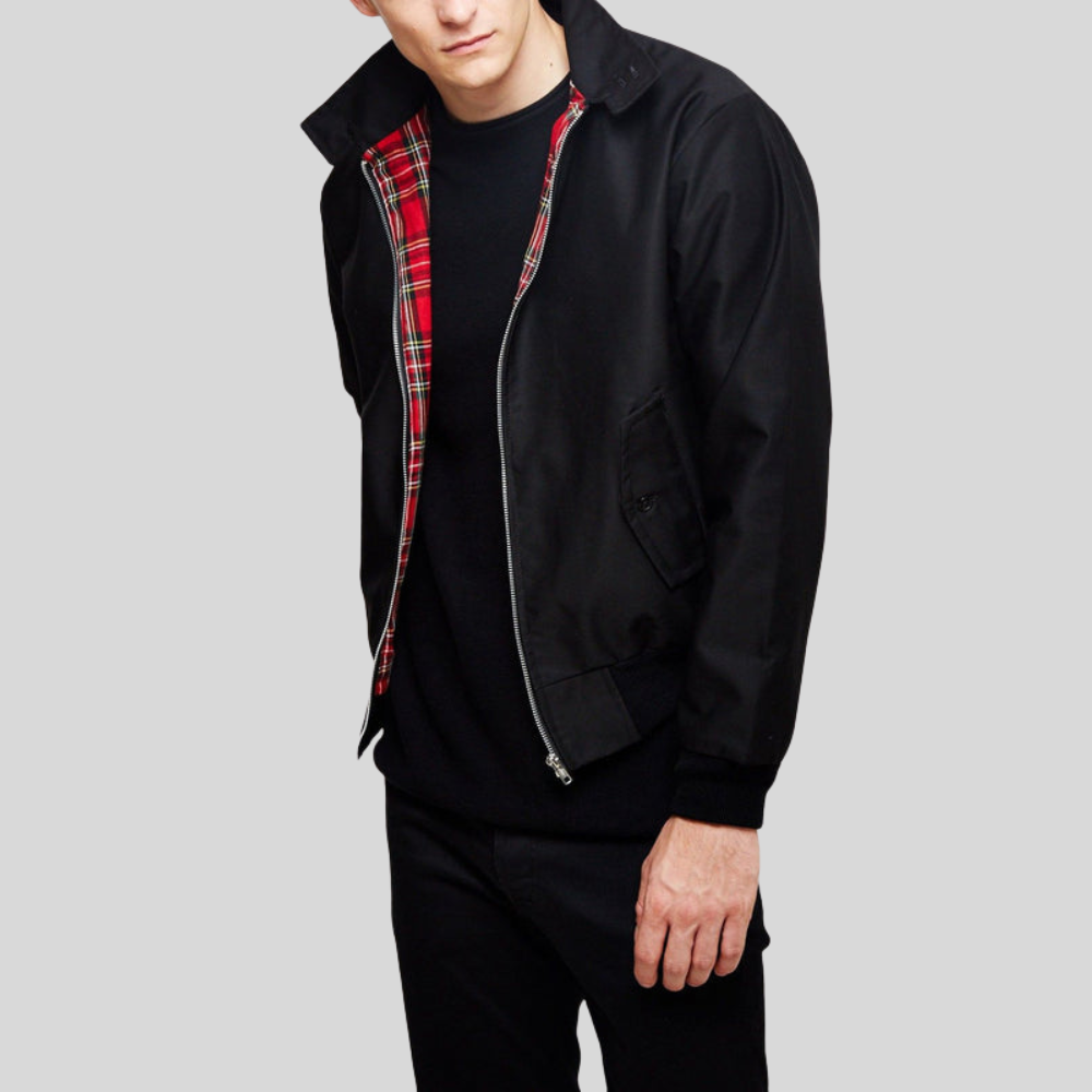 Men’s Classic Zip Front Harrington Jacket