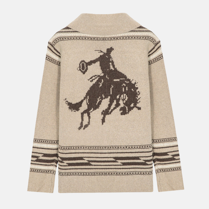 Men’s Coat – Shawl Collar – Western Motif – Patch Pockets