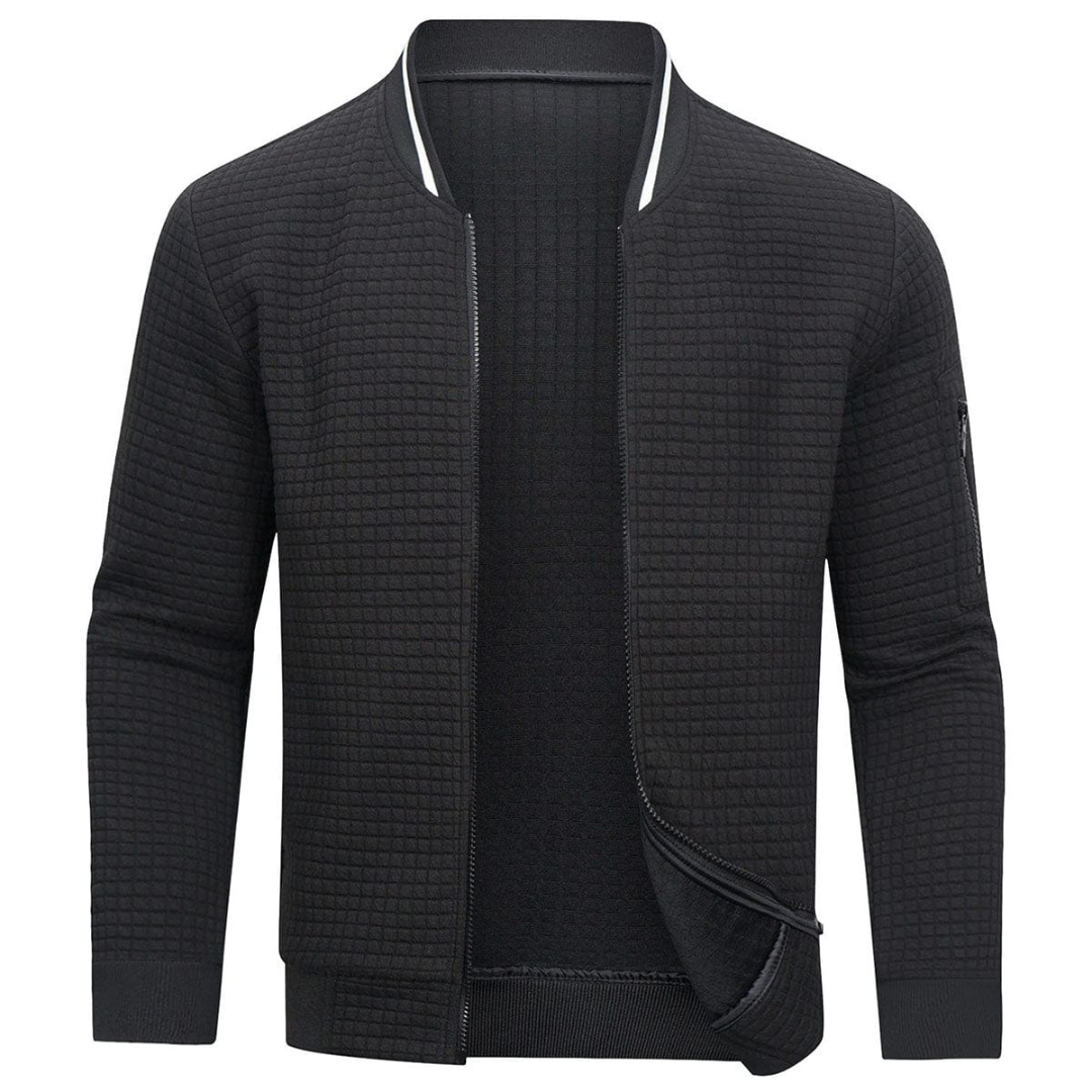 Men’s Quilted Full Zip Bomber Jacket