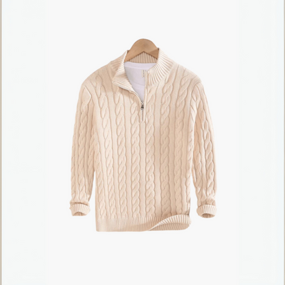 Men's Winter Zip Sweater | Knitted