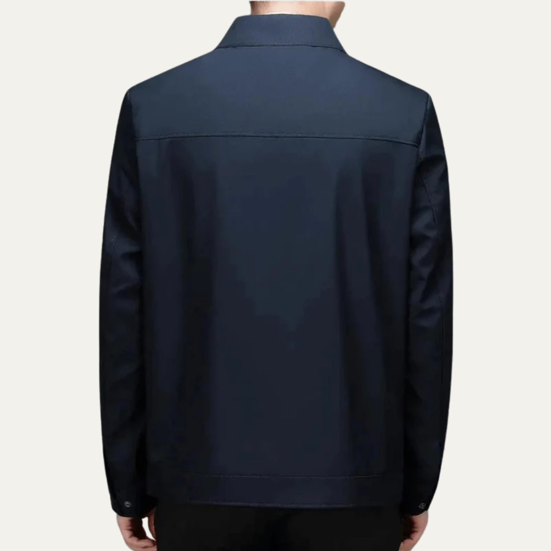 Men’s Tailored Notched Collar Zip Front Jacket