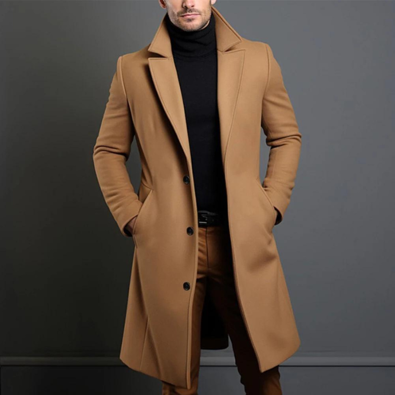 Wim | Stylish long trench coat for fall