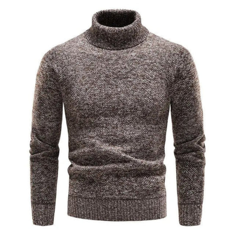 Warm Mens Fleece Turtleneck Winter Sweater