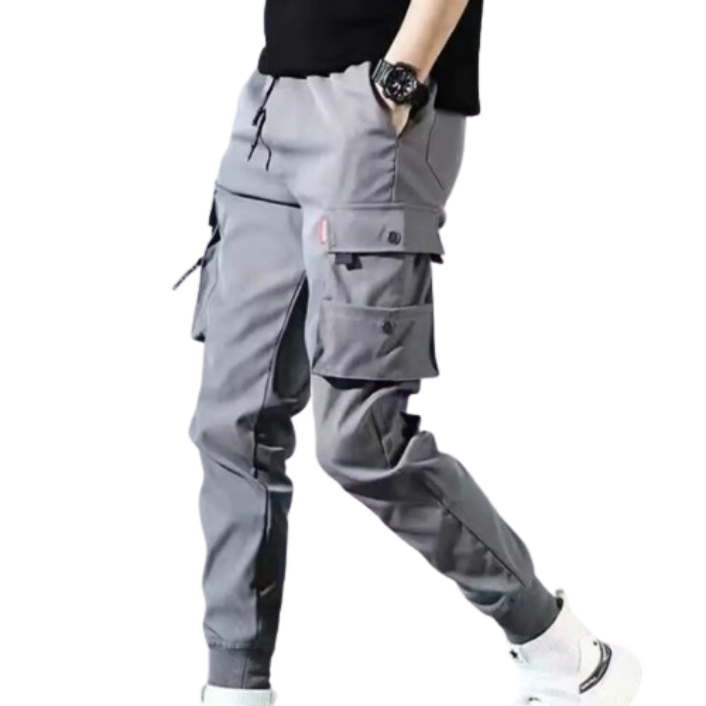 Relaxed Fit Cargo Pants with Multiple Pockets