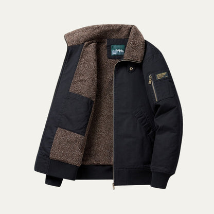 Men’s Fleece Lined Aviator Bomber Jacket