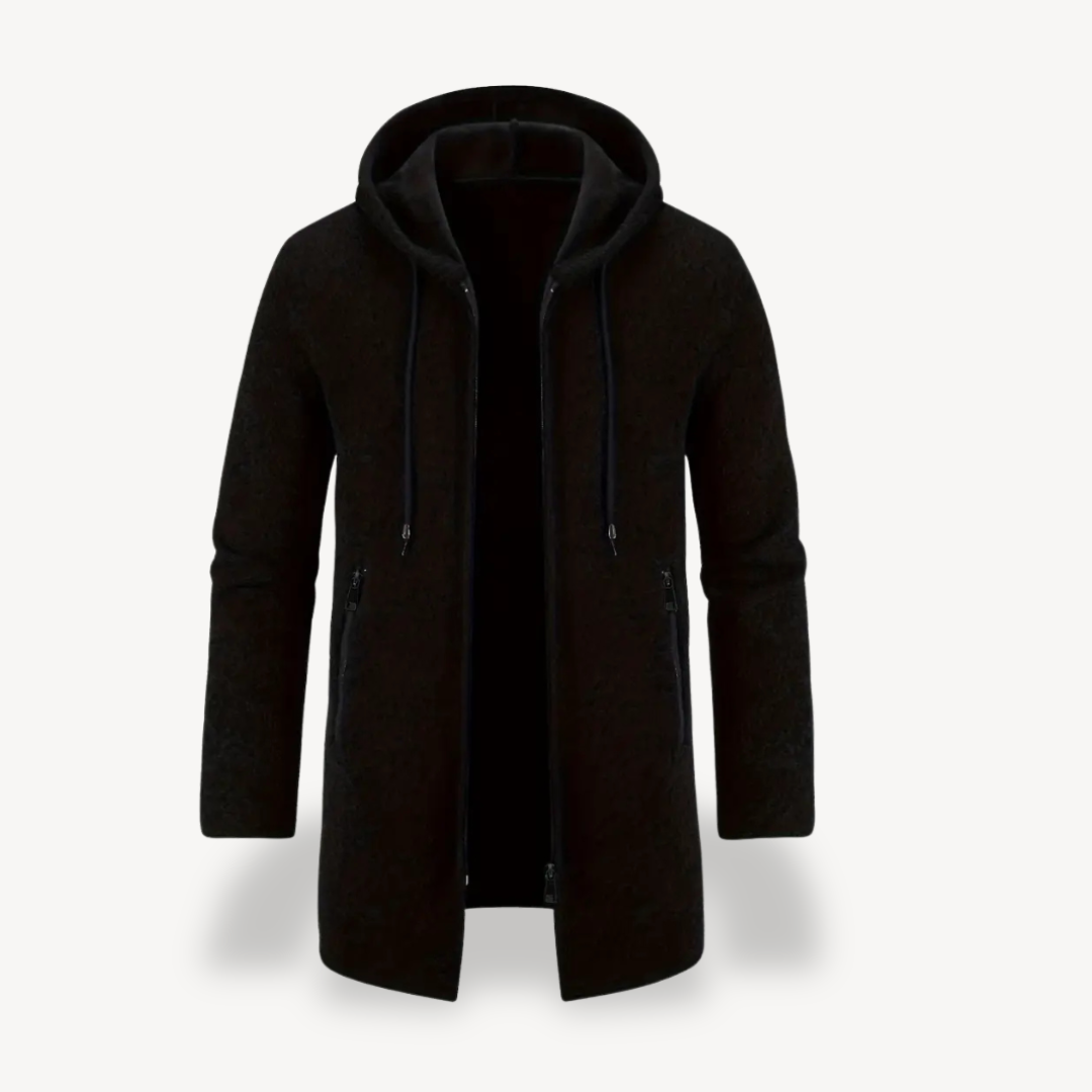 Fleece Hooded Cardigan Jacket Men