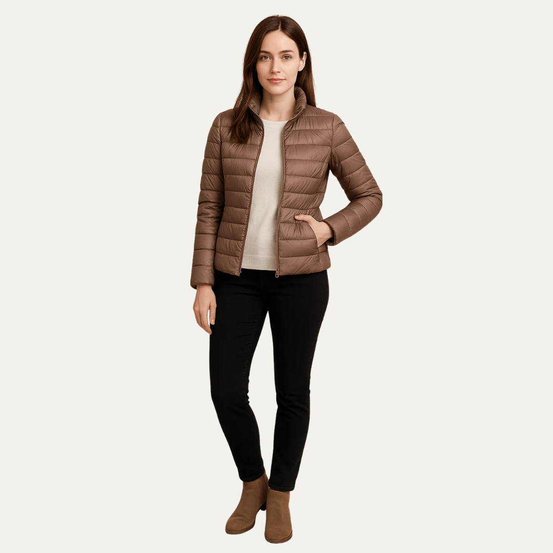 Women’s Slim Fit Hip-Length Puffer Jacket