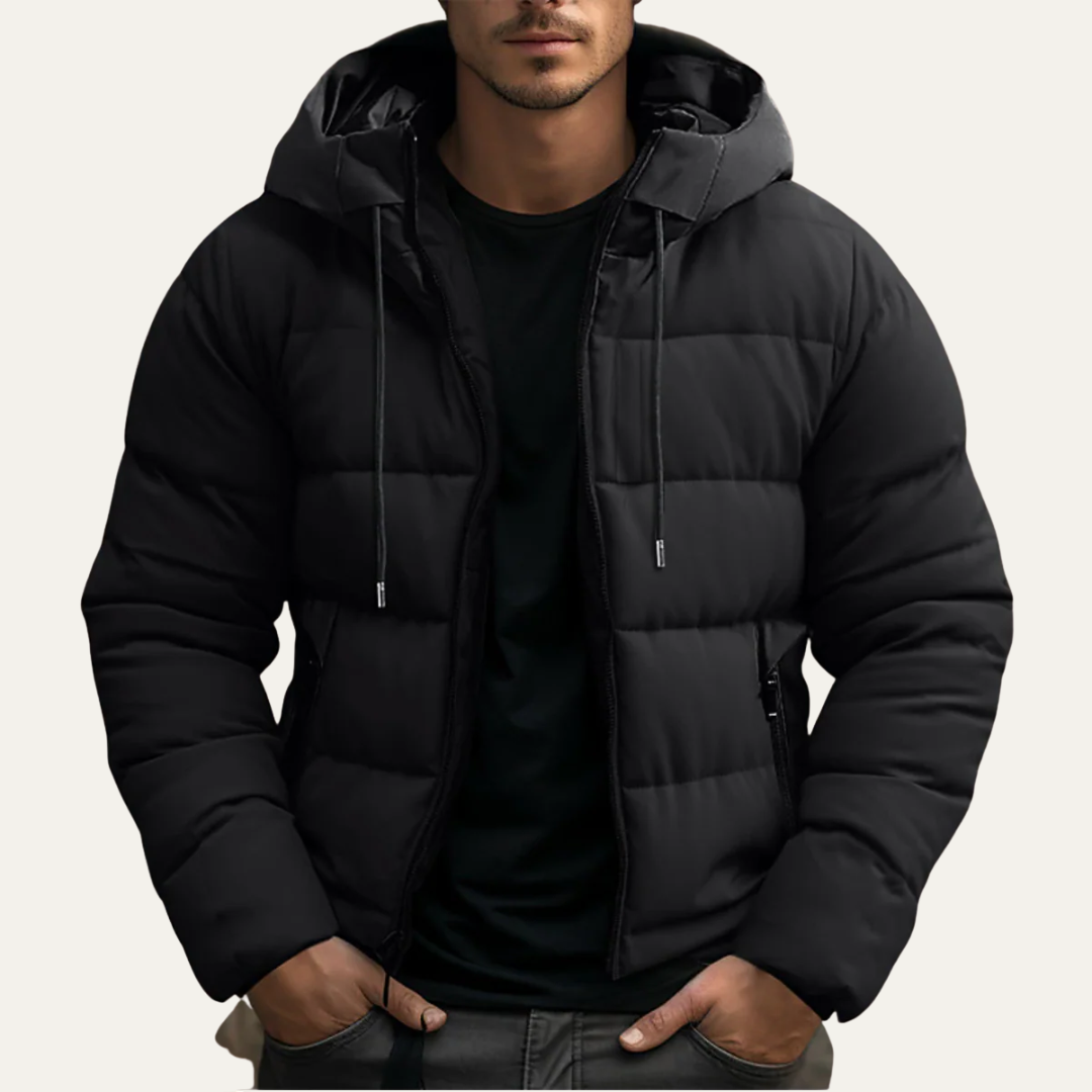 Men’s Wide Baffle Hooded Puffer Jacket