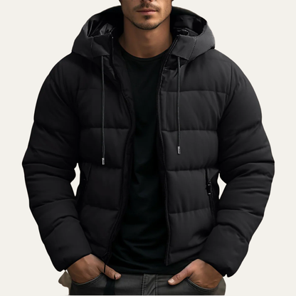 Men’s Wide Baffle Hooded Puffer Jacket