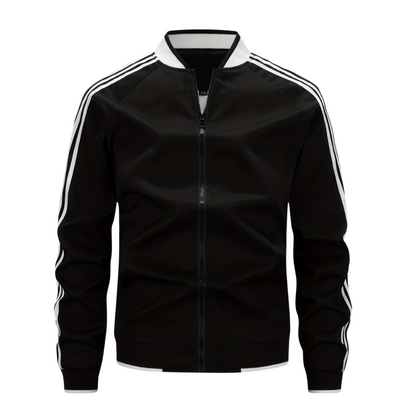 Men’s Stripe Sleeve Bomber Jacket