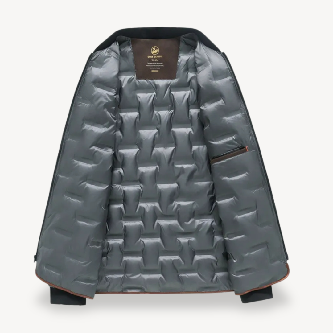 Quilted Lined Winter Puffer Jacket Men