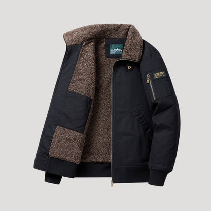 Cevori Casual Winter Coat Fleece Bomber Jacket