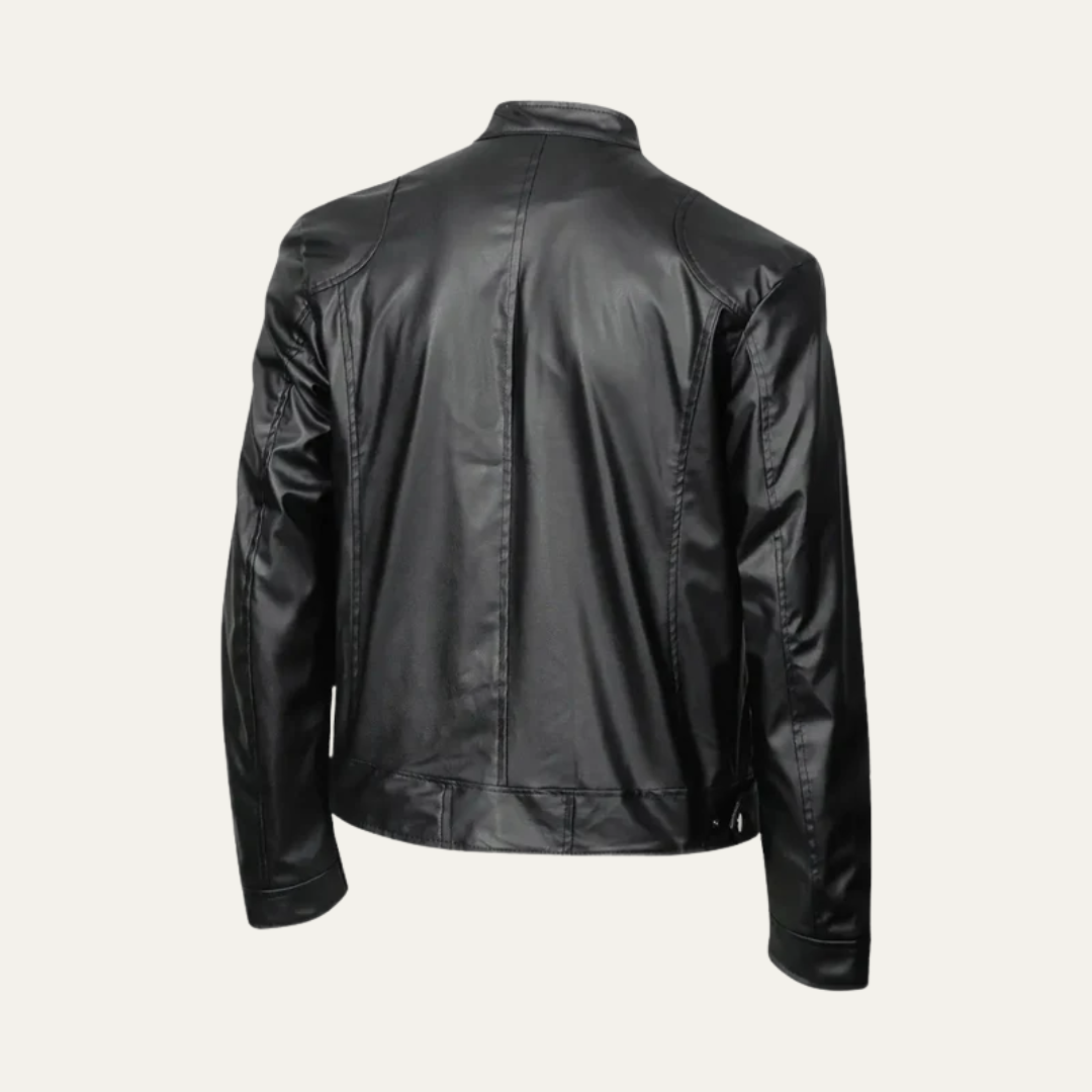 Men’s Fitted Leather Motorcycle Jacket