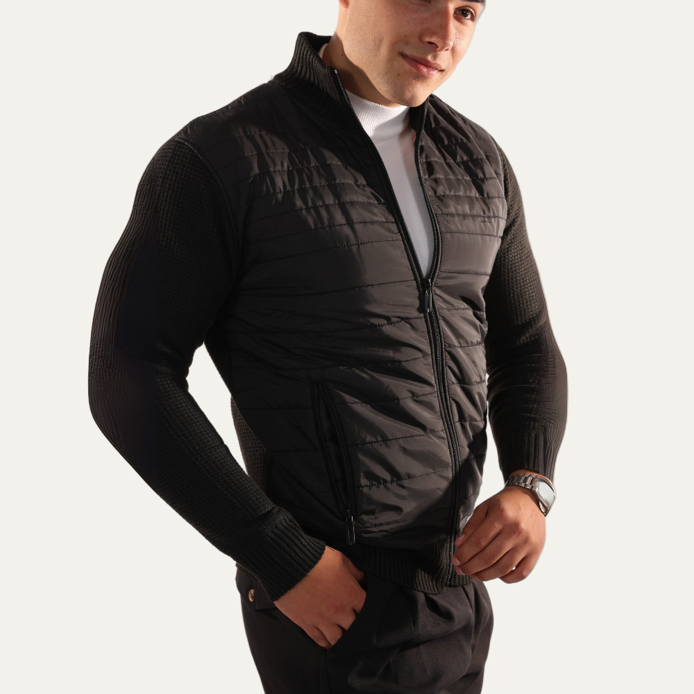 Men’s Hybrid Quilted Knit Sleeve Jacket
