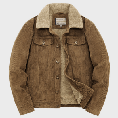 Men’s Sherpa Lined Corduroy Trucker Jacket